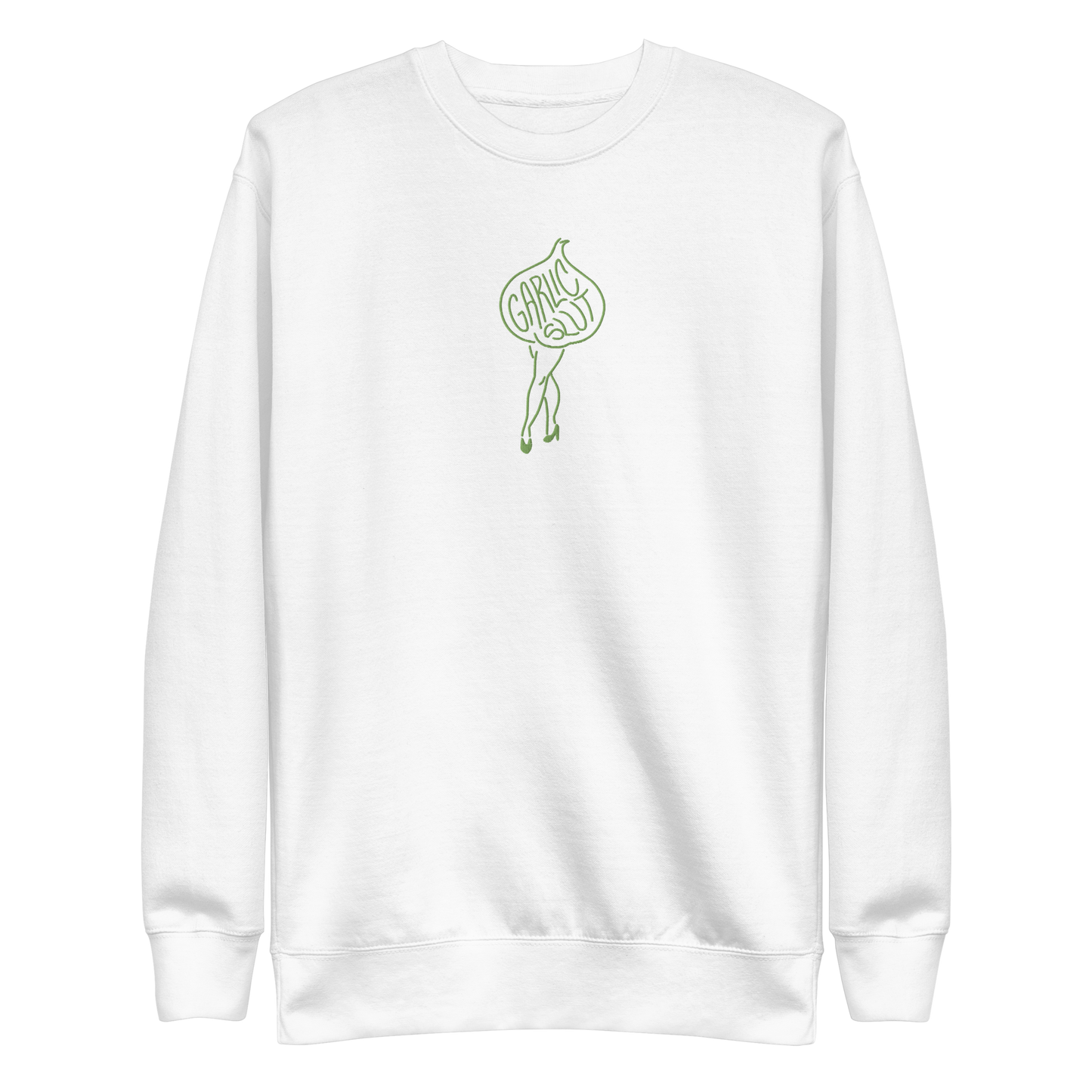 GARLIC SLUT Sweatshirt (green embroidery)