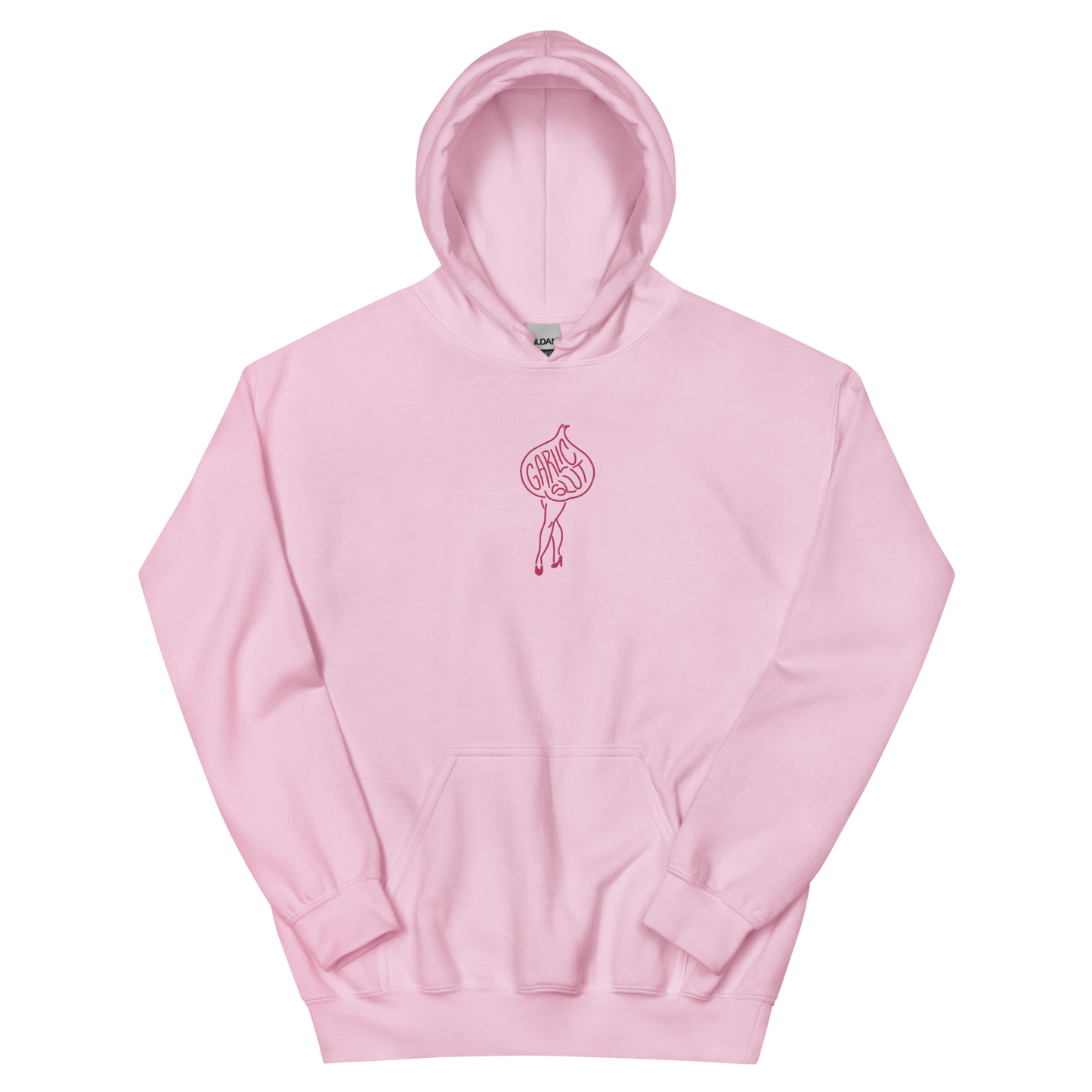 GARLIC SLUT Hoodie (pink embroidery)