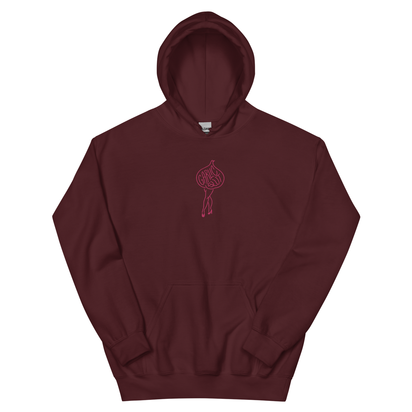 GARLIC SLUT Hoodie (pink embroidery)