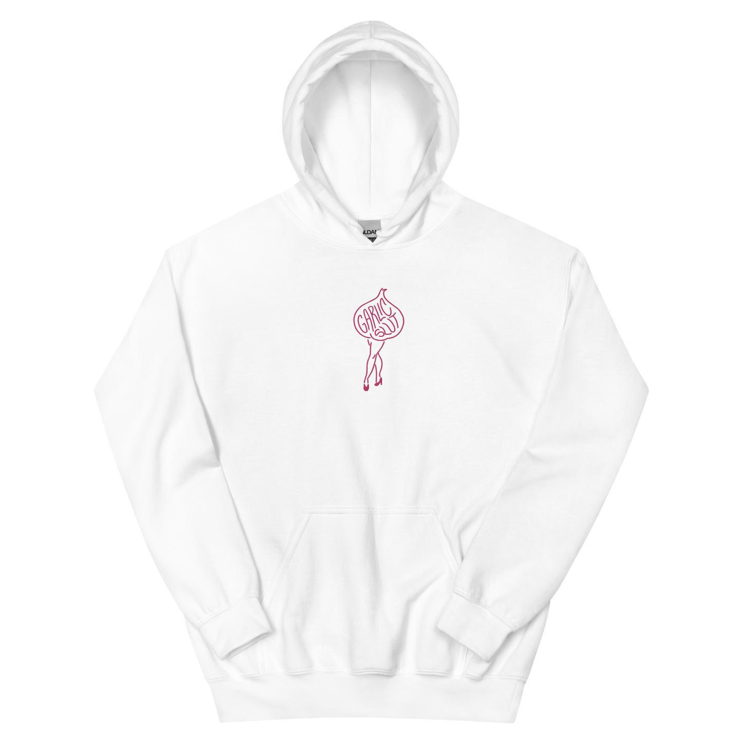 GARLIC SLUT Hoodie (pink embroidery)