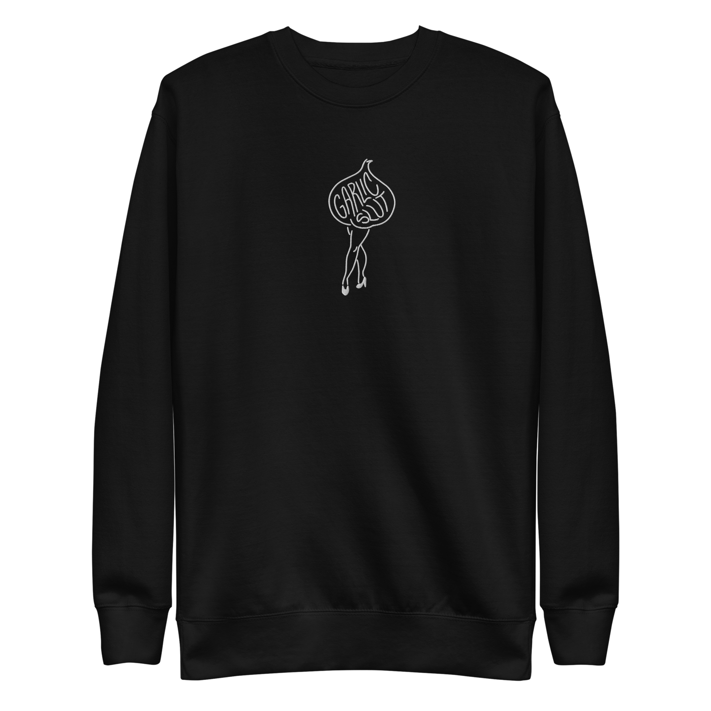 GARLIC SLUT Sweatshirt (white embroidery)