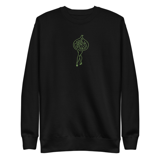 GARLIC SLUT Sweatshirt (green embroidery)