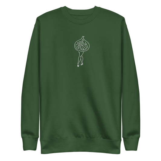 GARLIC SLUT Sweatshirt (white embroidery)